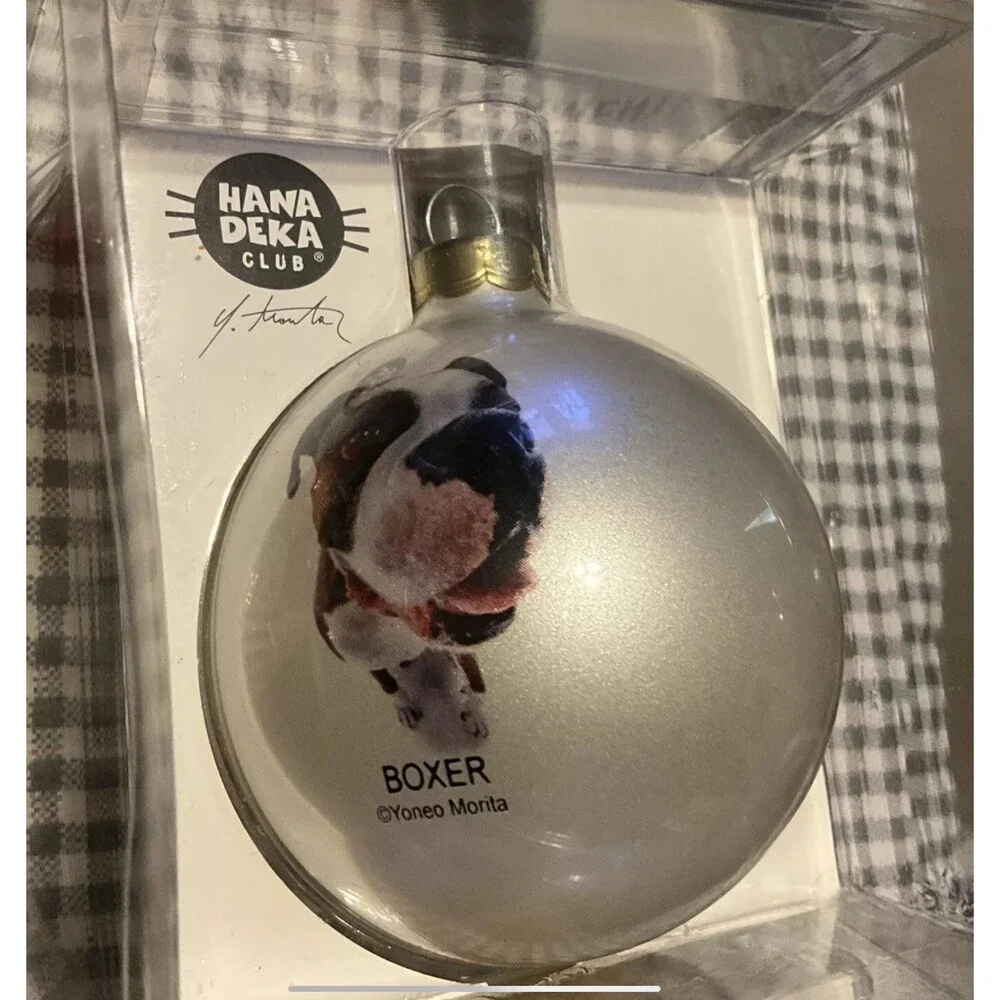 Boxer Glass Christmas Ornament Hanadeka Club By Yoneo Morita Holiday 2005 New